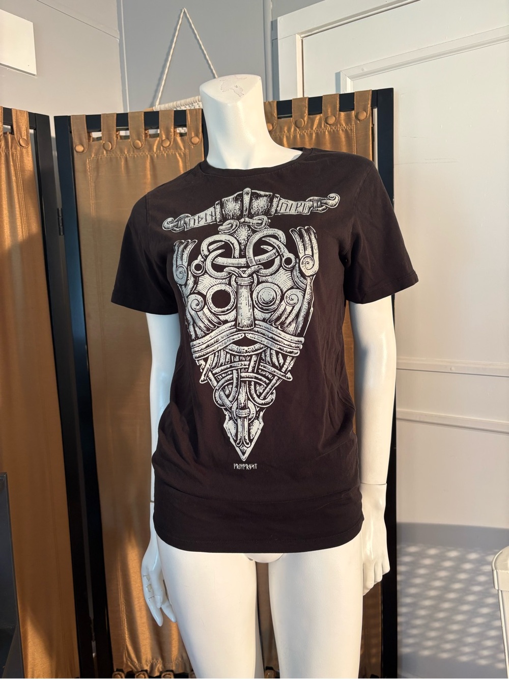 Grimfrost Viking Inspired Classic Unisex Black Crew Neck T-Shirt